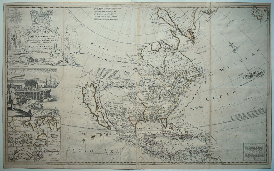 To The Right Honorable John Lord Sommers . . . This Map of North America According To Ye Newest and Most Exact Observations . . .