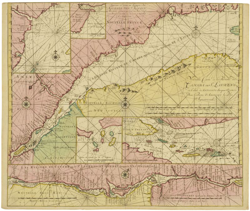 Nouvelle Carte de la Riviere de Canada ou St. Laurens de l'Ile de Anticoste jusqua Quebec…